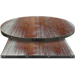 Fortress Manufactured Table Tops - Wood Veneer with Whitewash Mahogany finish