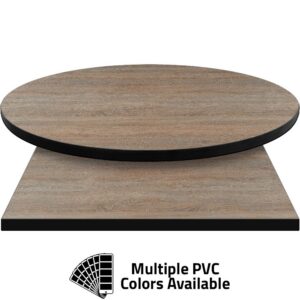 PVC Edge Manufactured Table Tops - 1.25" thickness - Pinnacle Somber Oak Laminate