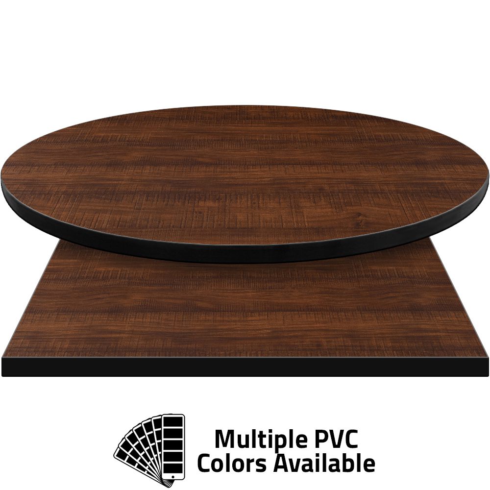 PVC Edge Manufactured Table Tops – 1.25″ thickness – Pinnacle Blush Rosewood Laminate