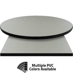 PVC Edge Manufactured Table Tops - 1.25" thickness - Pinnacle Ivory Boomerang Laminate