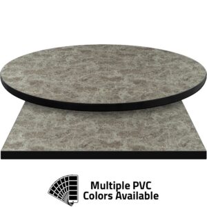 PVC Edge Manufactured Table Tops - 1.25" thickness - Pinnacle Flint Stone Laminate