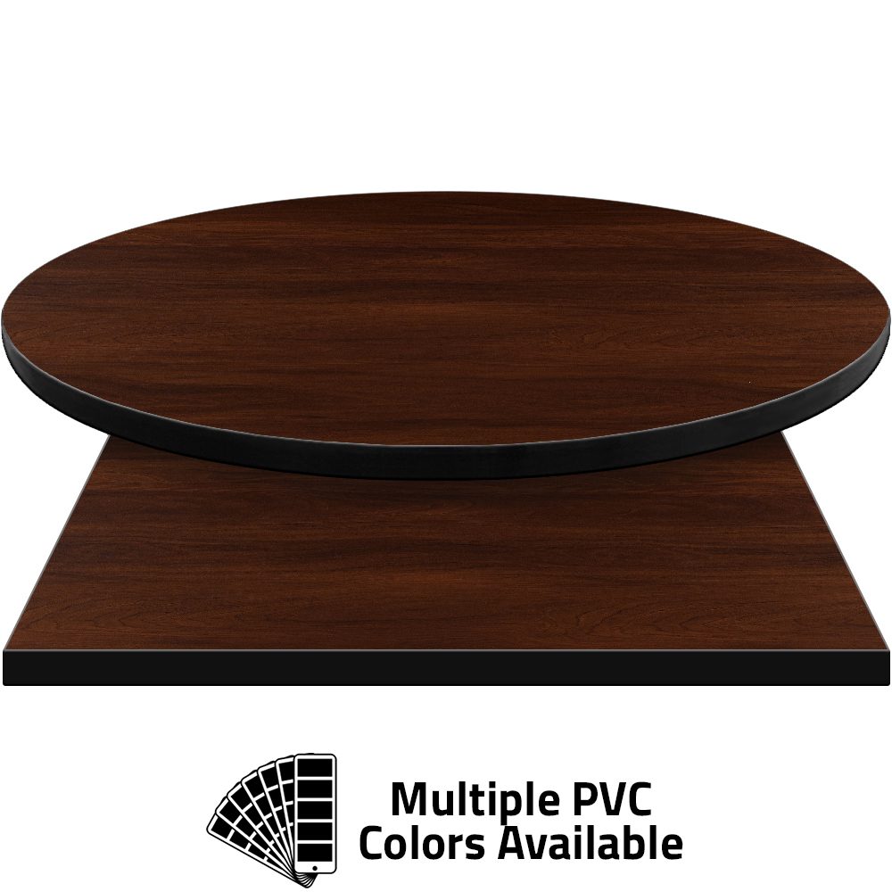 PVC Edge Manufactured Table Tops - 1.25" thickness - Pinnacle Pure Walnut Laminate