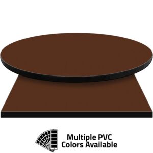 PVC Edge Manufactured Table Tops - 1.25" thickness - Pinnacle Brownie Laminate