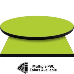 PVC Edge Manufactured Table Tops - 1.25" thickness - Pinnacle Lime Green Laminate
