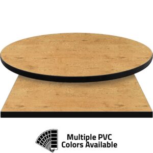 PVC Edge Manufactured Table Tops - 1.25" thickness - Pinnacle Lancelot Oak Laminate