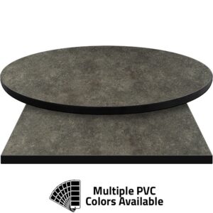 PVC Edge Manufactured Table Tops - 1.25" thickness - Pinnacle Dark Crystal Concrete Laminate
