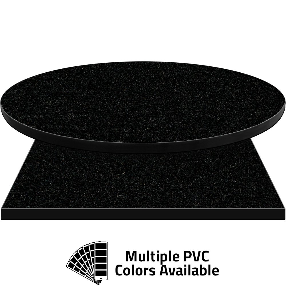 PVC Edge Manufactured Table Tops – 1.25″ thickness – Pinnacle Black Pearl Laminate