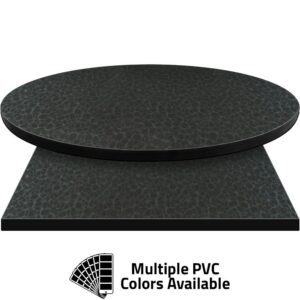 PVC Edge Manufactured Table Tops - 1.25" thickness - Pinnacle Gray Flora Laminate