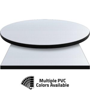 PVC Edge Manufactured Table Tops - 1.25" thickness - Pinnacle Light Gray Laminate