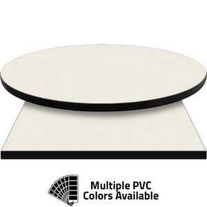 PVC Edge Manufactured Table Tops - 1.25" thickness - Pinnacle Ivory Laminate