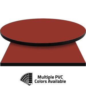 PVC Edge Manufactured Table Tops - 1.25" thickness - Pinnacle Ruby Red Laminate