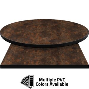 PVC Edge Manufactured Table Tops - 1.25" thickness - Pinnacle Oxidized Slate Laminate