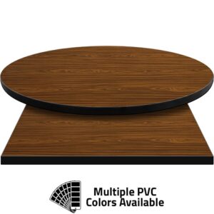 PVC Edge Manufactured Table Tops - 1.25" thickness - Pinnacle British Walnut Laminate