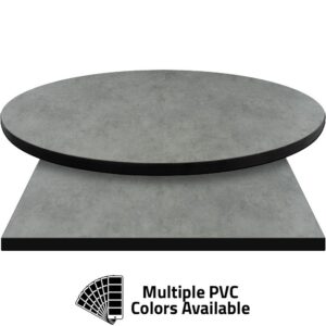 PVC Edge Manufactured Table Tops - 1.25" thickness - Pinnacle Textured Concrete Laminate