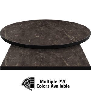 PVC Edge Manufactured Table Tops - 1.25" thickness - Pinnacle Chocolate Slate Laminate