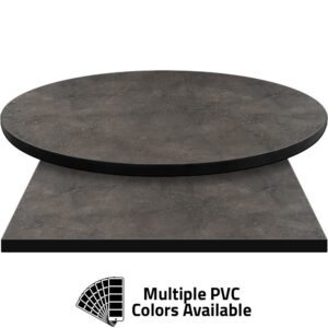 PVC Edge Manufactured Table Tops - 1.25" thickness - Pinnacle Gray Slate Laminate
