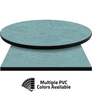 PVC Edge Manufactured Table Tops - 1.25" thickness - Pinnacle Cyan Linen Laminate