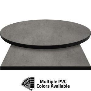 PVC Edge Manufactured Table Tops - 1.25" thickness - Pinnacle Smoky Concrete Laminate