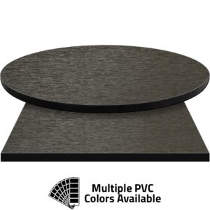 PVC Edge Manufactured Table Tops - 1.25" thickness - Pinnacle Charcoal Tweed Laminate