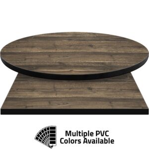 PVC Edge Manufactured Table Tops - 1.25" thickness - Pinnacle De Soto Sweetgum Laminate