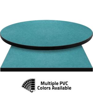 PVC Edge Manufactured Table Tops - 1.25" thickness - Pinnacle Turquois Fiber Laminate