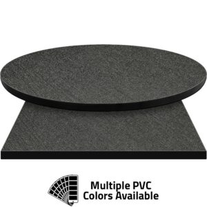 PVC Edge Manufactured Table Tops - 1.25" thickness - Pinnacle Charcoal Fiber Laminate