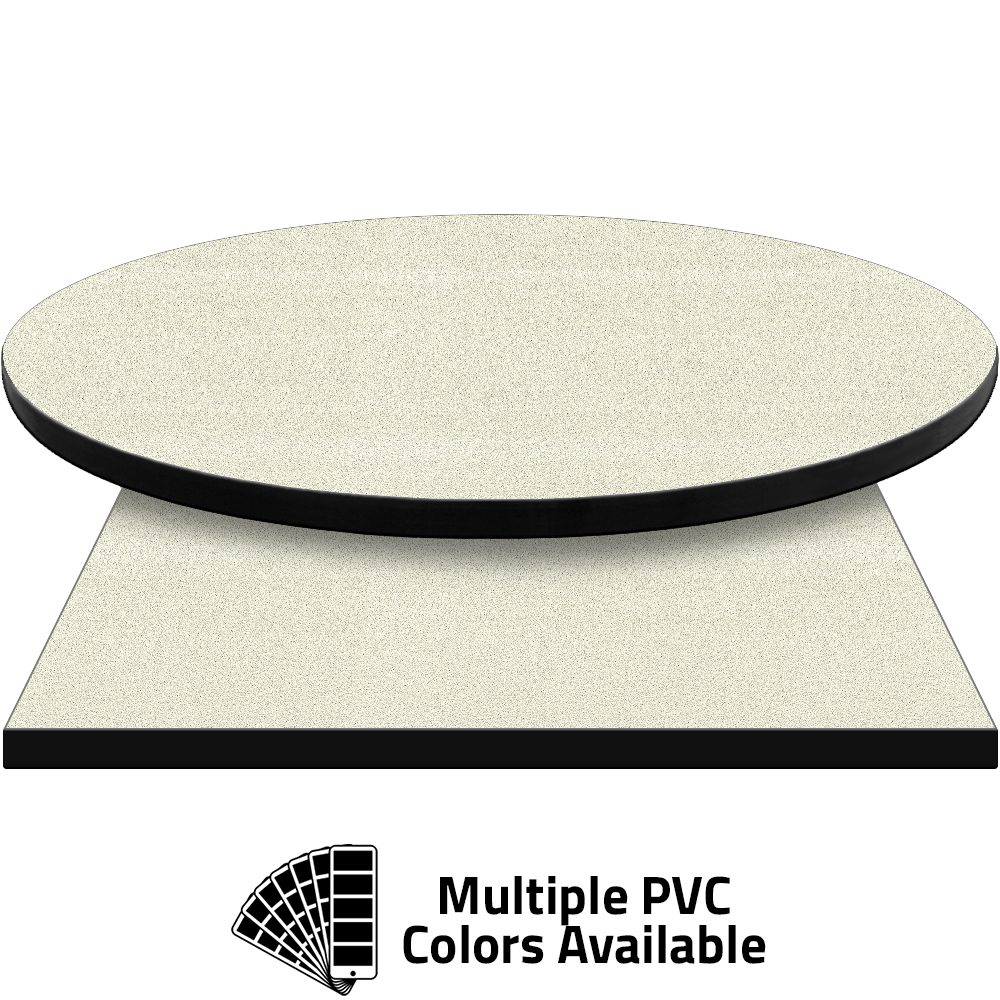 PVC Edge Manufactured Table Tops – 1.25″ thickness – Pinnacle White Galaxy Laminate