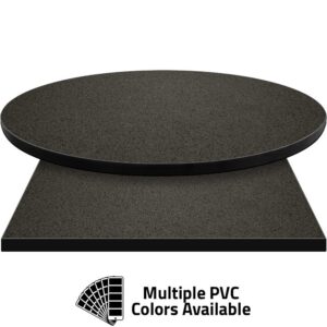 PVC Edge Manufactured Table Tops - 1.25" thickness - Pinnacle Black Galaxy Laminate