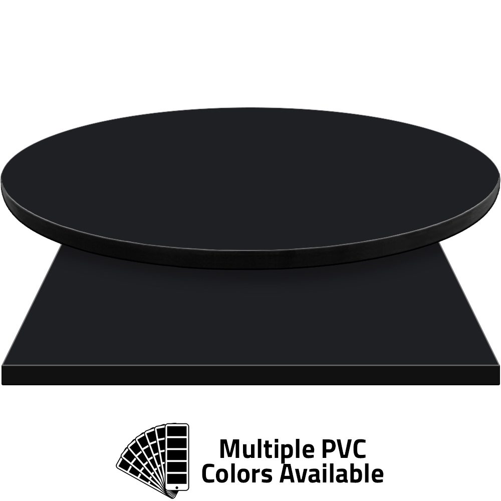 PVC Edge Manufactured Table Tops - 1.25" thickness - Pinnacle Spotless Black Laminate