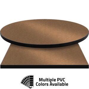 PVC Edge Manufactured Table Tops - 1.25" thickness - Pinnacle Copper Metallic Laminate