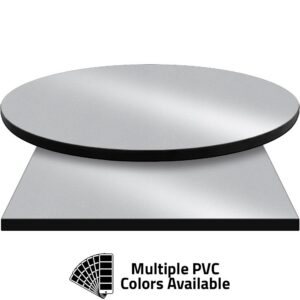 PVC Edge Manufactured Table Tops - 1.25" thickness - Pinnacle Steel Metallic Laminate