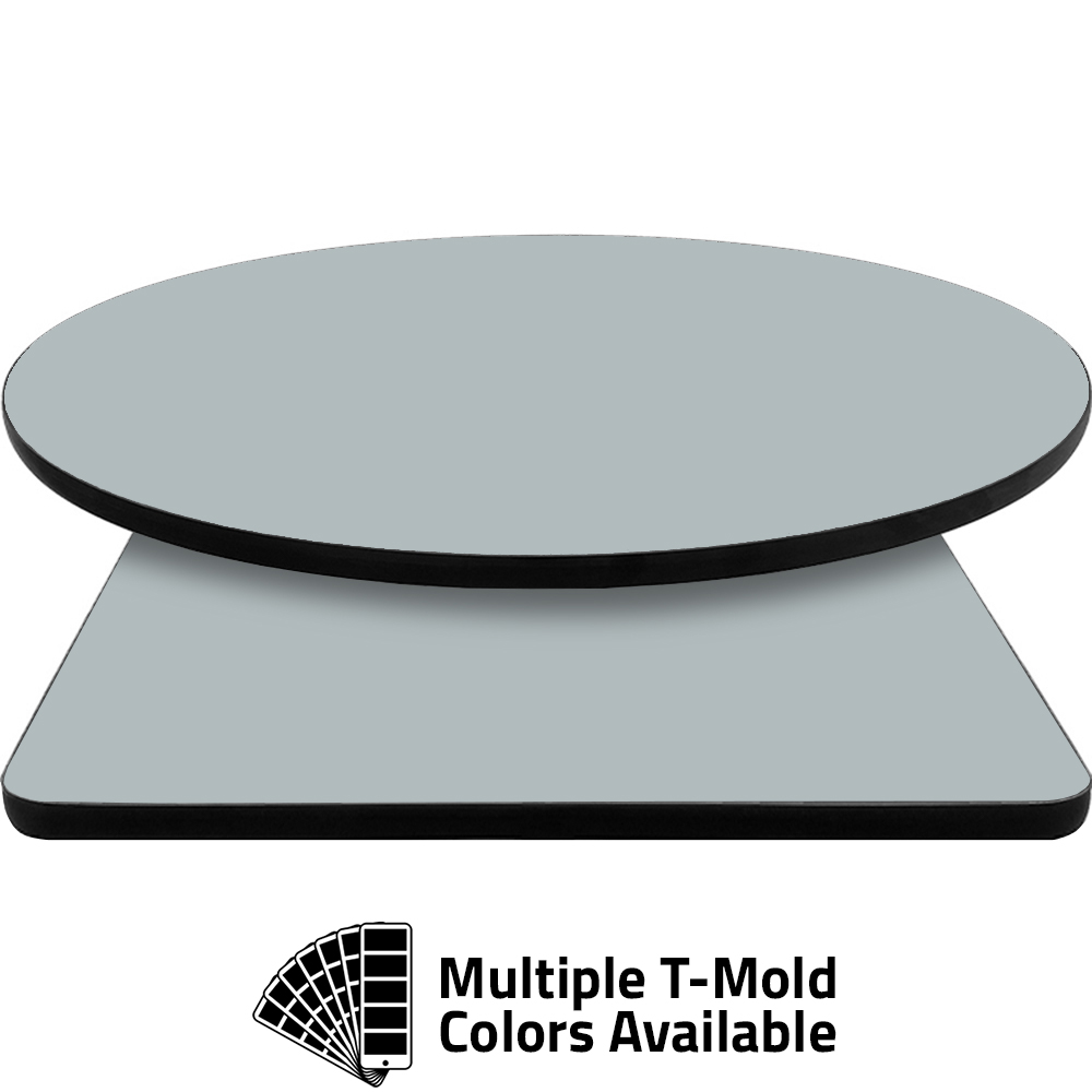 T-Mold Manufactured Table Tops – Pinnacle Steel Gray Laminate