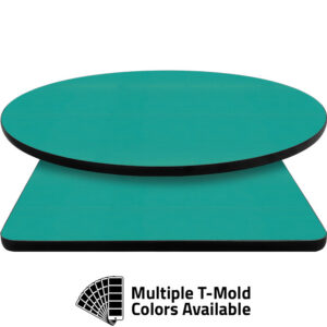 T-Mold Manufactured Table Tops - Pinnacle Poppy Green Laminate