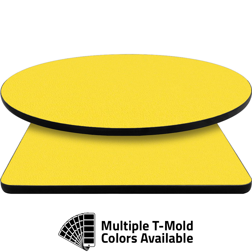 T-Mold Manufactured Table Tops - Pinnacle Banana Yellow Laminate