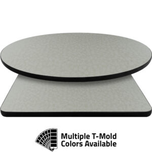 T-Mold Manufactured Table Tops - Pinnacle Ivory Boomerang Laminate