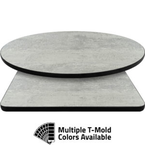 T-Mold Manufactured Table Tops - Pinnacle Snow Painted Metal Laminate