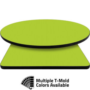 T-Mold Manufactured Table Tops - Pinnacle Lime Green Laminate