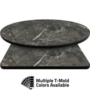 T-Mold Manufactured Table Tops - Pinnacle Ashen Marble Laminate