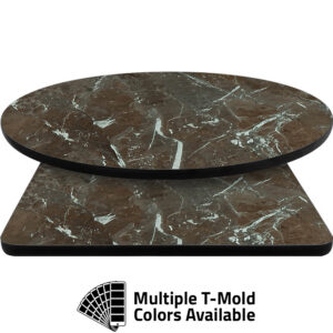 T-Mold Manufactured Table Tops - Pinnacle Mocha Marble Laminate