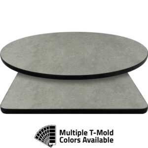 T-Mold Manufactured Table Tops - Pinnacle Light Crystal Concrete Laminate