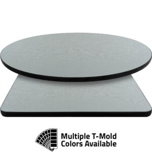 T-Mold Manufactured Table Tops - Pinnacle Gray Washed Tweed Laminate
