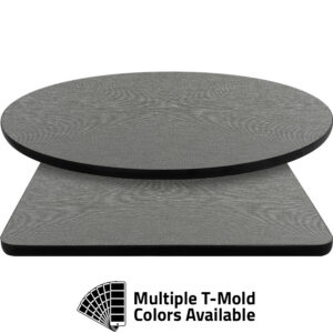 T-Mold Manufactured Table Tops - Pinnacle Gray Tweed Laminate