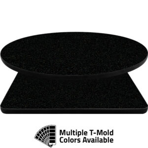 T-Mold Manufactured Table Tops - Pinnacle Black Pearl Laminate