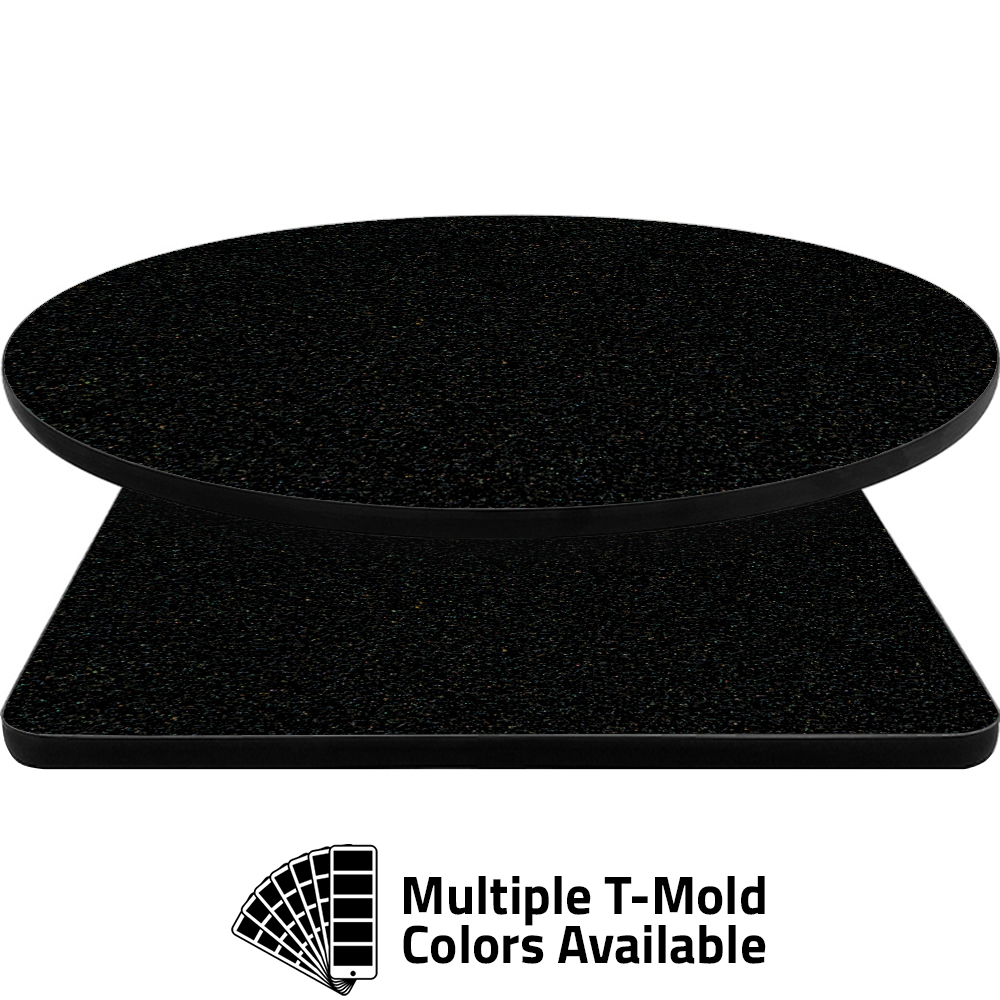 T-Mold Manufactured Table Tops - Pinnacle Black Pearl Laminate