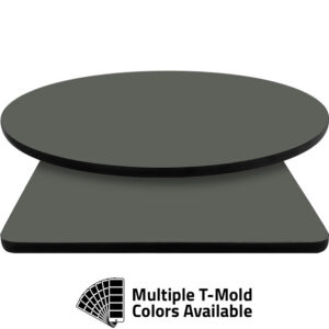 T-Mold Manufactured Table Tops - Pinnacle Seal Gray Laminate