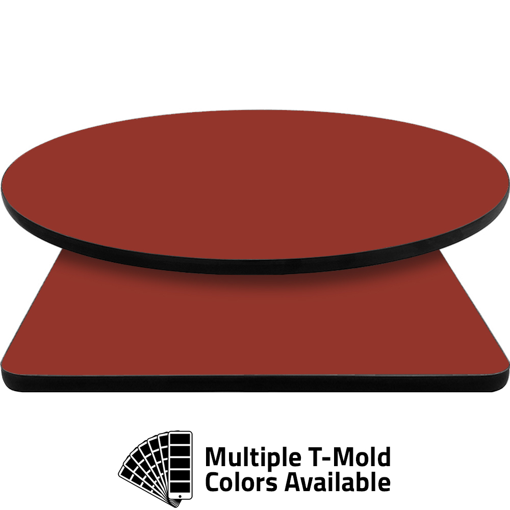 T-Mold Manufactured Table Tops – Pinnacle Ruby Red Laminate