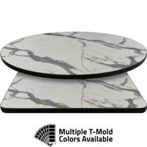 T-Mold Manufactured Table Tops - Pinnacle Vento Marble Laminate