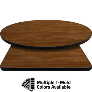 T-Mold Edge Manufactured Table Tops - Pinnacle British Walnut Laminate
