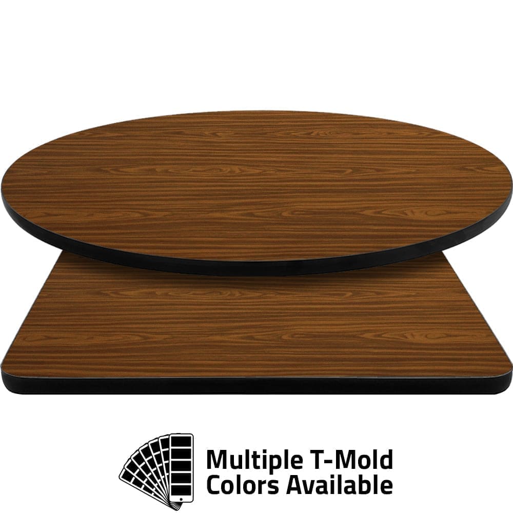 T-Mold Edge Manufactured Table Tops - Pinnacle British Walnut Laminate