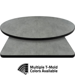 T-Mold Manufactured Table Tops - Pinnacle Textured Concrete Laminate